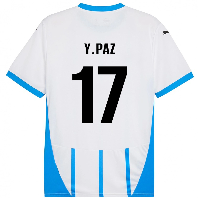 Danxen Herren Yeferson Paz #17 Weiß Blau Auswärtstrikot Trikot 2024/25 T-Shirt Schweiz