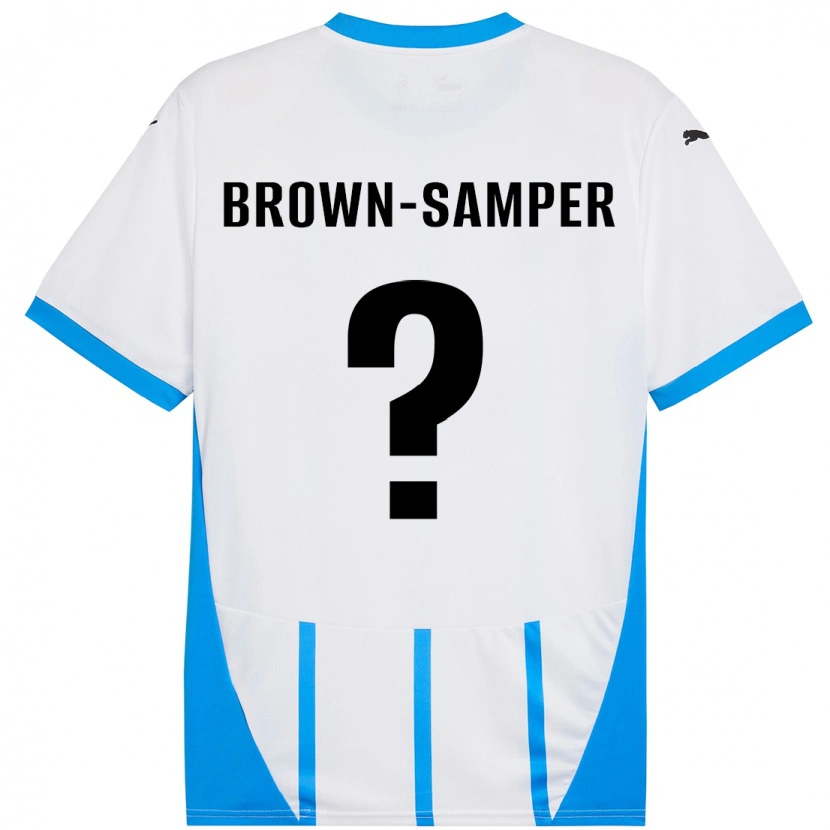 Danxen Herren Isaac Brown-Samper #0 Weiß Blau Auswärtstrikot Trikot 2024/25 T-Shirt Schweiz