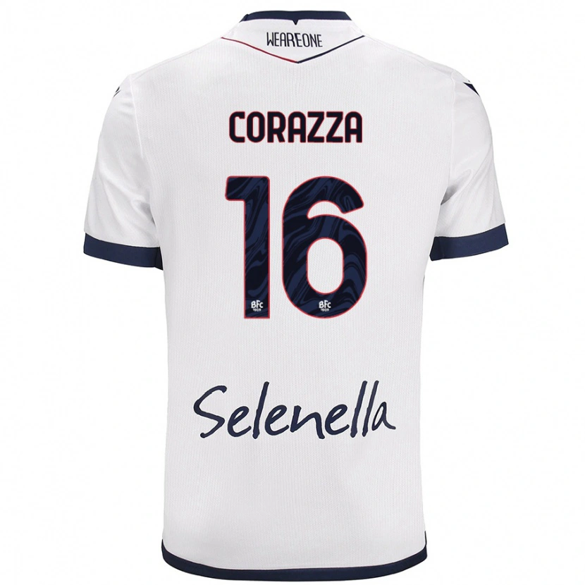 Danxen Herren Tommaso Corazza #16 Weiß Königsblau Auswärtstrikot Trikot 2024/25 T-Shirt Schweiz