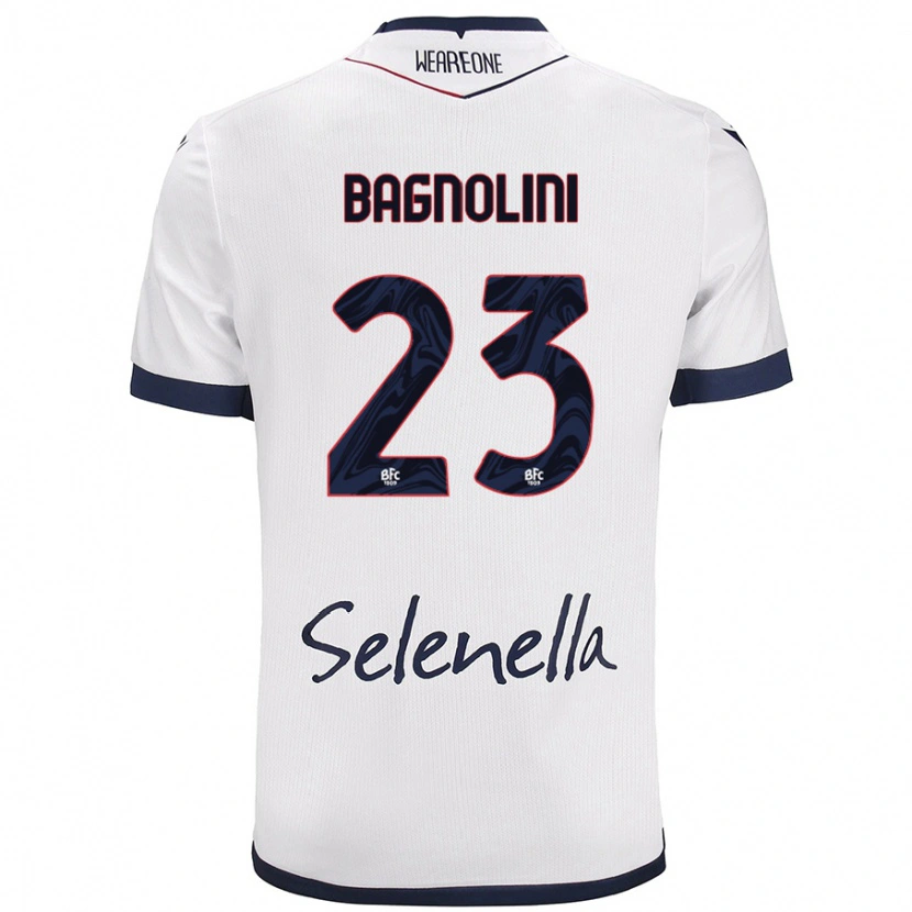 Danxen Herren Nicola Bagnolini #23 Weiß Königsblau Auswärtstrikot Trikot 2024/25 T-Shirt Schweiz