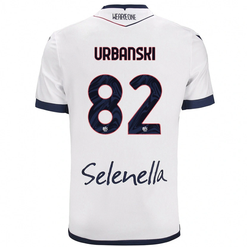 Danxen Herren Kacper Urbanski #82 Weiß Königsblau Auswärtstrikot Trikot 2024/25 T-Shirt Schweiz