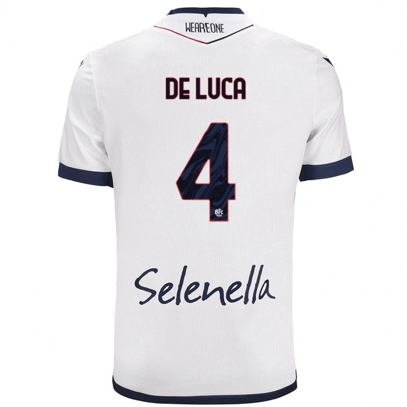 Danxen Herren Alessandro De Luca #4 Weiß Königsblau Auswärtstrikot Trikot 2024/25 T-Shirt Schweiz
