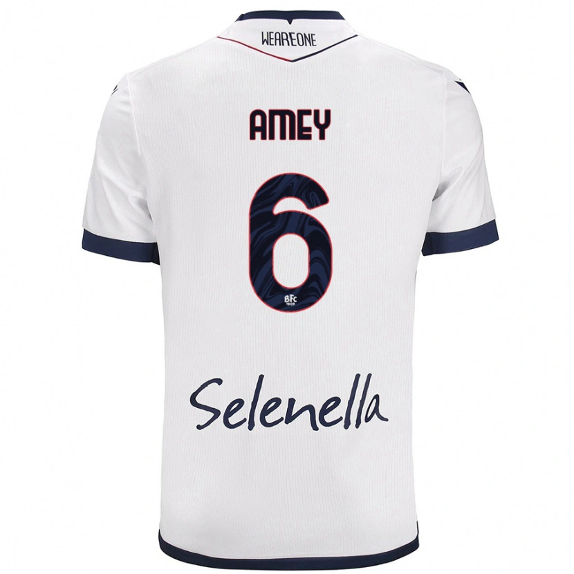 Danxen Herren Wisdom Amey #6 Weiß Königsblau Auswärtstrikot Trikot 2024/25 T-Shirt Schweiz