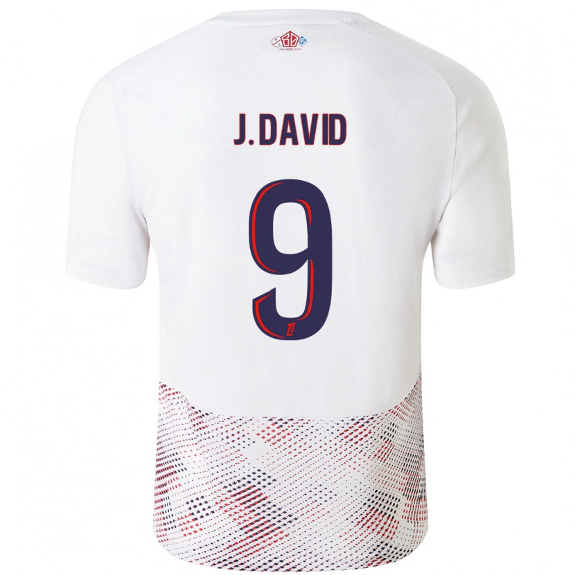 Danxen Herren Jonathan David #9 Weiß Königsblau Auswärtstrikot Trikot 2024/25 T-Shirt Schweiz