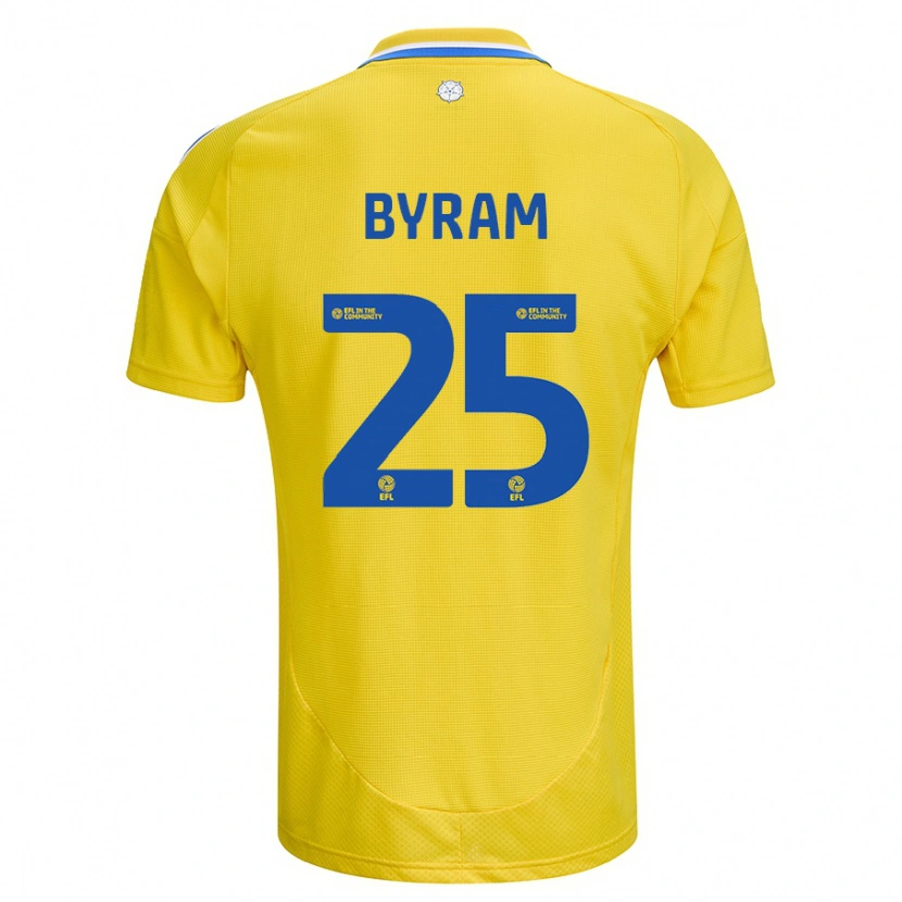 Danxen Herren Sam Byram #25 Gelb Blau Auswärtstrikot Trikot 2024/25 T-Shirt Schweiz