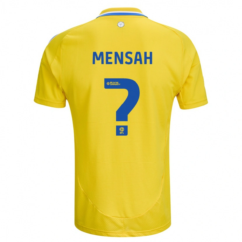 Danxen Herren Kenneth Mensah #0 Gelb Blau Auswärtstrikot Trikot 2024/25 T-Shirt Schweiz
