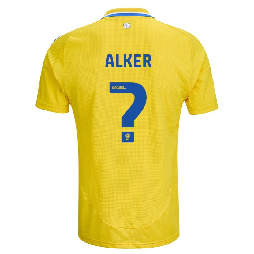 Danxen Herren Samuel Alker #0 Gelb Blau Auswärtstrikot Trikot 2024/25 T-Shirt Schweiz
