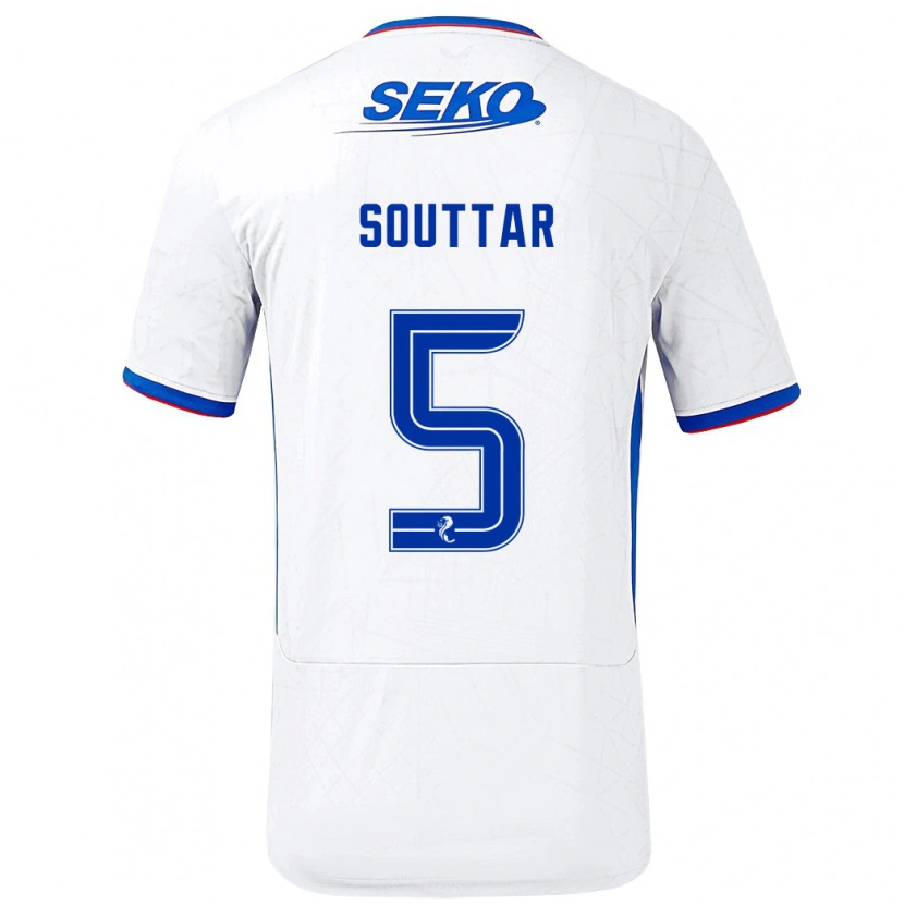 Danxen Herren John Souttar #5 Weiß Blau Auswärtstrikot Trikot 2024/25 T-Shirt Schweiz
