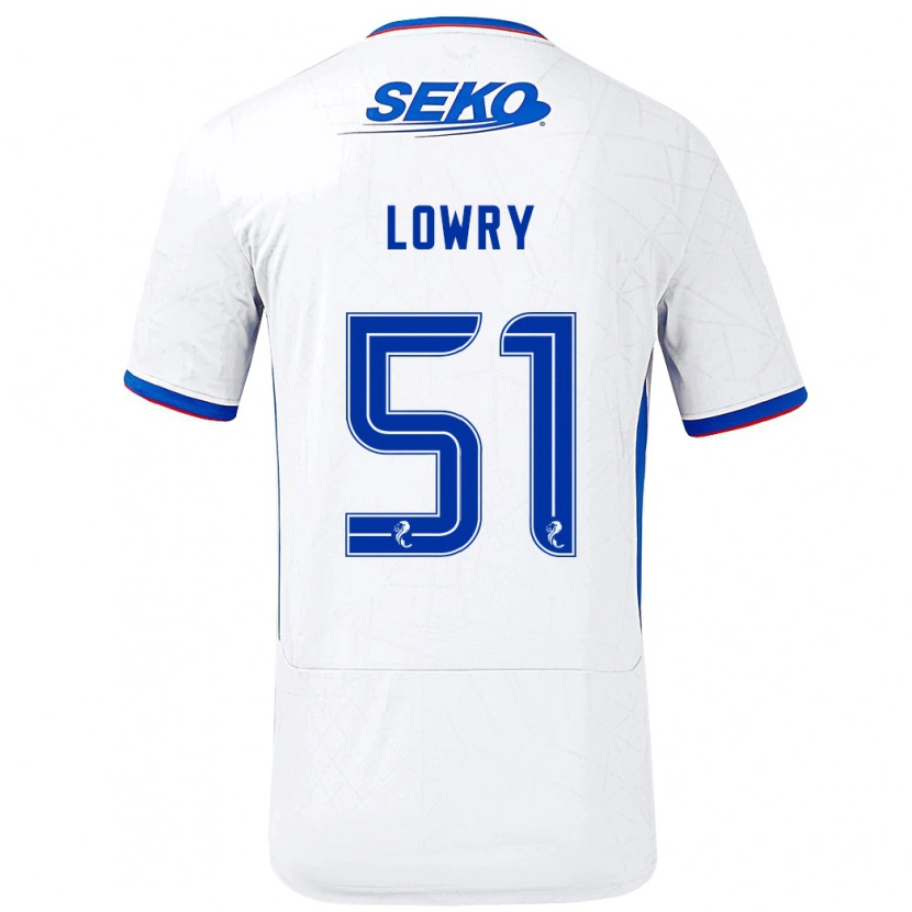 Danxen Herren Alex Lowry #51 Weiß Blau Auswärtstrikot Trikot 2024/25 T-Shirt Schweiz