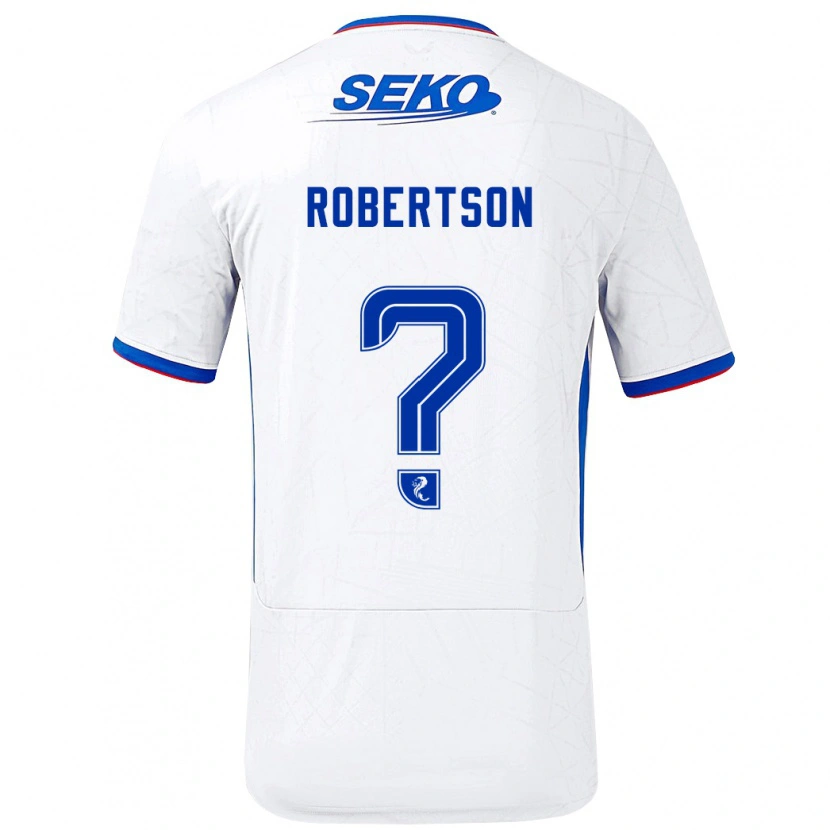 Danxen Herren Kerr Robertson #0 Weiß Blau Auswärtstrikot Trikot 2024/25 T-Shirt Schweiz