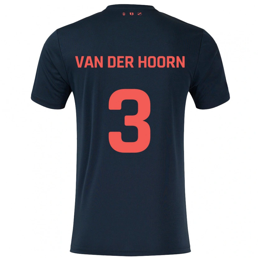 Danxen Herren Mike Van Der Hoorn #3 Schwarz Rot Auswärtstrikot Trikot 2024/25 T-Shirt Schweiz