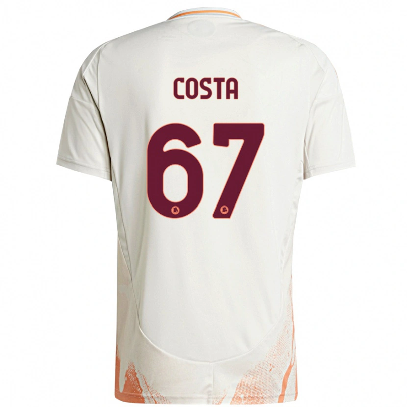 Danxen Herren João Costa #67 Cremeweiß Orange Auswärtstrikot Trikot 2024/25 T-Shirt Schweiz