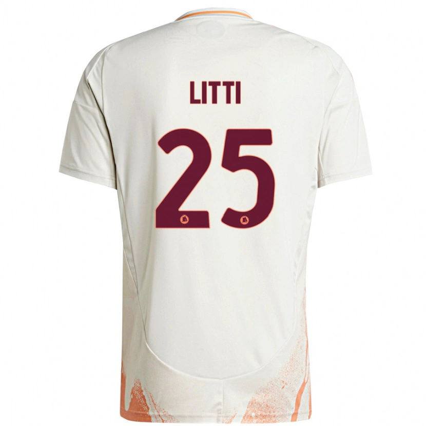 Danxen Herren Marco Litti #25 Cremeweiß Orange Auswärtstrikot Trikot 2024/25 T-Shirt Schweiz