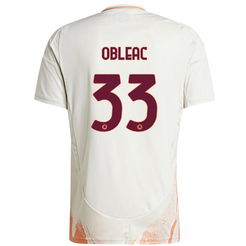 Danxen Herren Matteo Obleac #33 Cremeweiß Orange Auswärtstrikot Trikot 2024/25 T-Shirt Schweiz