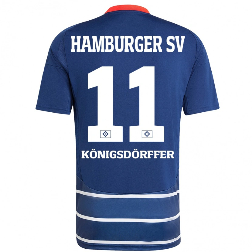 Danxen Herren Ransford Königsdörffer #11 Dunkelblau Auswärtstrikot Trikot 2024/25 T-Shirt Schweiz