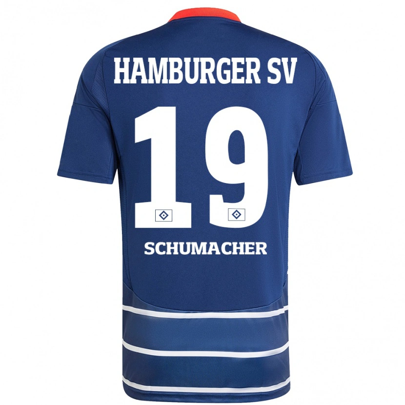 Danxen Herren Lukas Schumacher #19 Dunkelblau Auswärtstrikot Trikot 2024/25 T-Shirt Schweiz