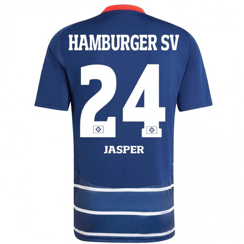 Danxen Herren Jan-Lukas Jasper #24 Dunkelblau Auswärtstrikot Trikot 2024/25 T-Shirt Schweiz