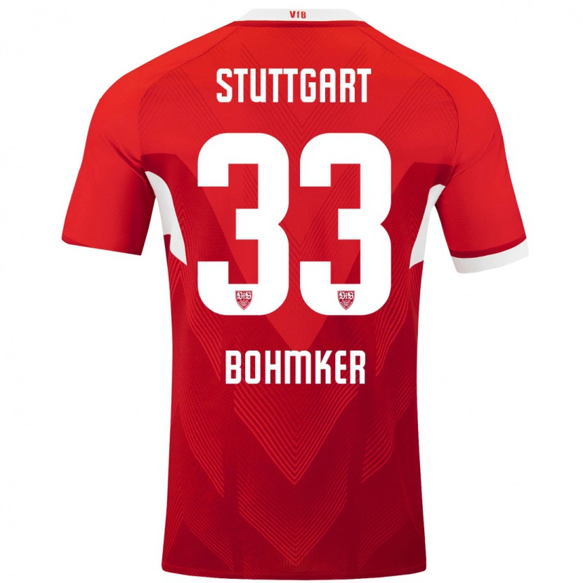 Danxen Herren Finn Böhmker #33 Rot Weiß Auswärtstrikot Trikot 2024/25 T-Shirt Schweiz