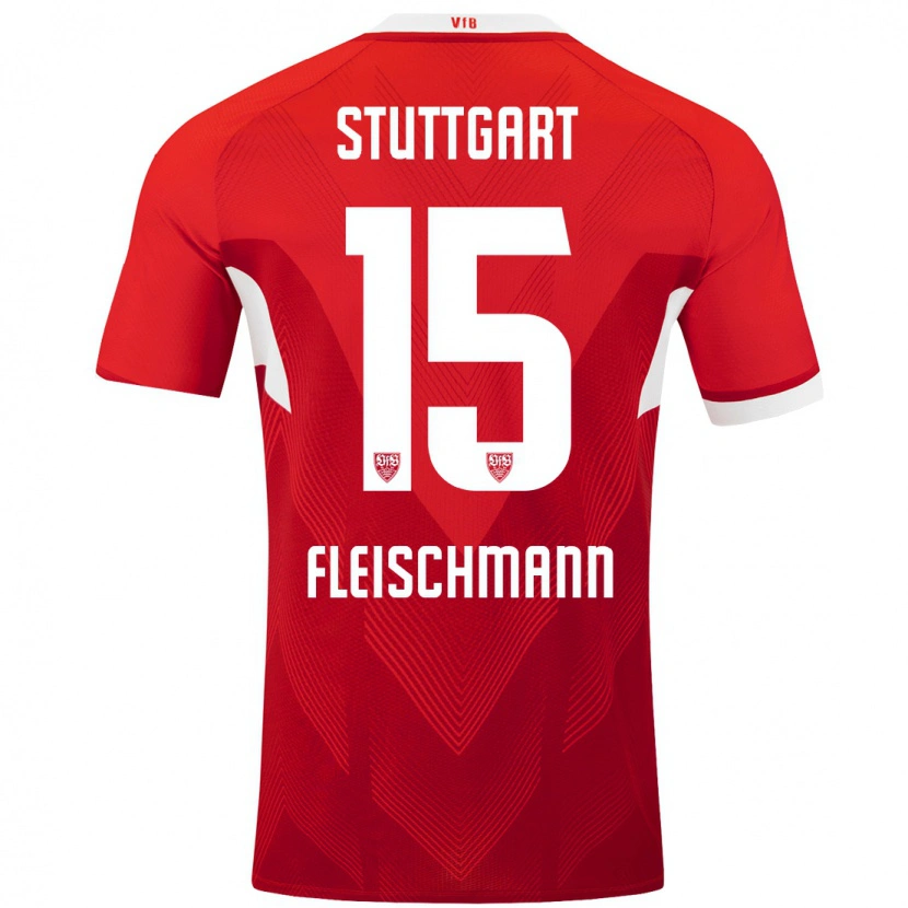 Danxen Herren Svea Fleischmann #15 Rot Weiß Auswärtstrikot Trikot 2024/25 T-Shirt Schweiz