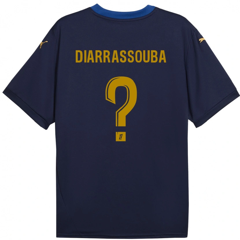 Danxen Herren Tidiane Diarrassouba #0 Marineblau Gold Auswärtstrikot Trikot 2024/25 T-Shirt Schweiz