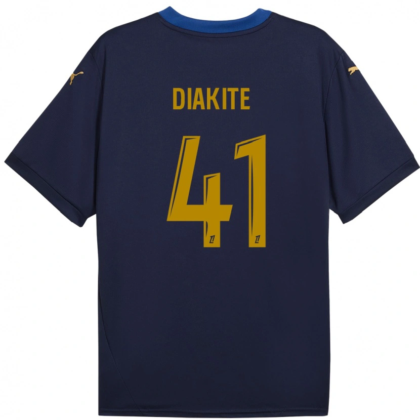 Danxen Herren Ibrahim Diakité #41 Marineblau Gold Auswärtstrikot Trikot 2024/25 T-Shirt Schweiz