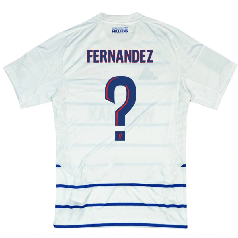 Danxen Herren Elies Araar Fernandez #0 Weiß Blau Auswärtstrikot Trikot 2024/25 T-Shirt Schweiz