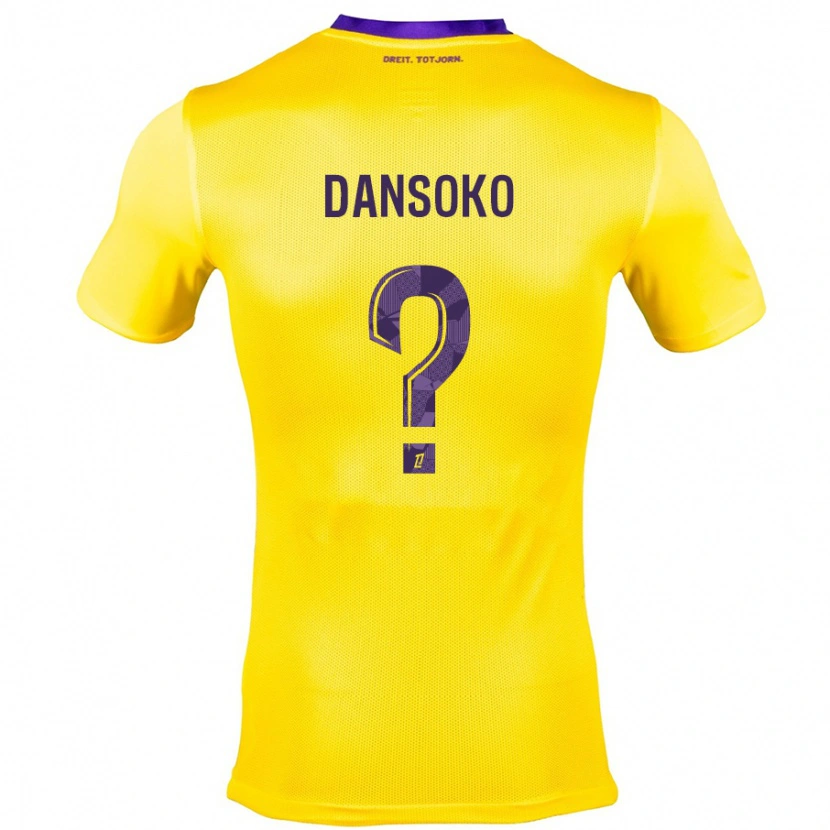 Danxen Herren Mohamed Dansoko #0 Gelb Lila Auswärtstrikot Trikot 2024/25 T-Shirt Schweiz