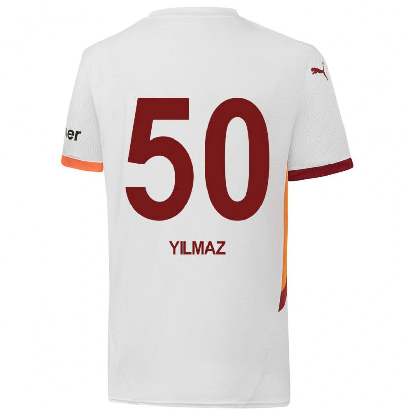 Danxen Herren Jankat Yılmaz #50 Weiß Gelb Rot Auswärtstrikot Trikot 2024/25 T-Shirt Schweiz