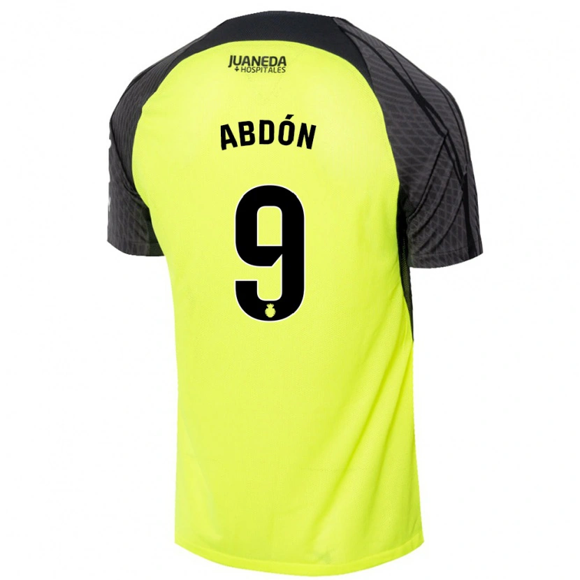 Danxen Herren Abdón Prats #9 Fluoreszierend Grün Schwarz Auswärtstrikot Trikot 2024/25 T-Shirt Schweiz