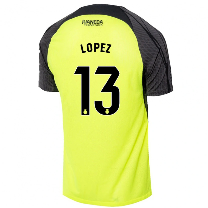 Danxen Herren Iván López #13 Fluoreszierend Grün Schwarz Auswärtstrikot Trikot 2024/25 T-Shirt Schweiz