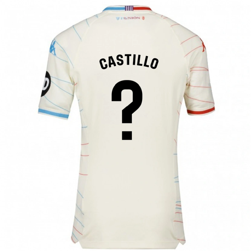 Danxen Herren Gonzalo Castillo #0 Weiß Rot Blau Auswärtstrikot Trikot 2024/25 T-Shirt Schweiz
