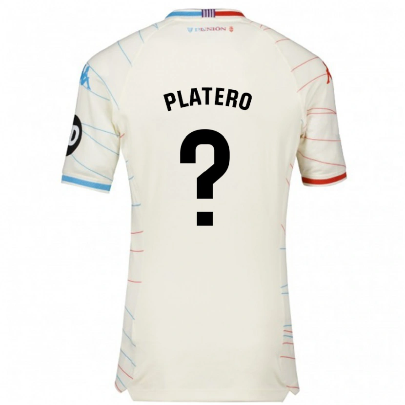Danxen Herren Miguel Platero #0 Weiß Rot Blau Auswärtstrikot Trikot 2024/25 T-Shirt Schweiz