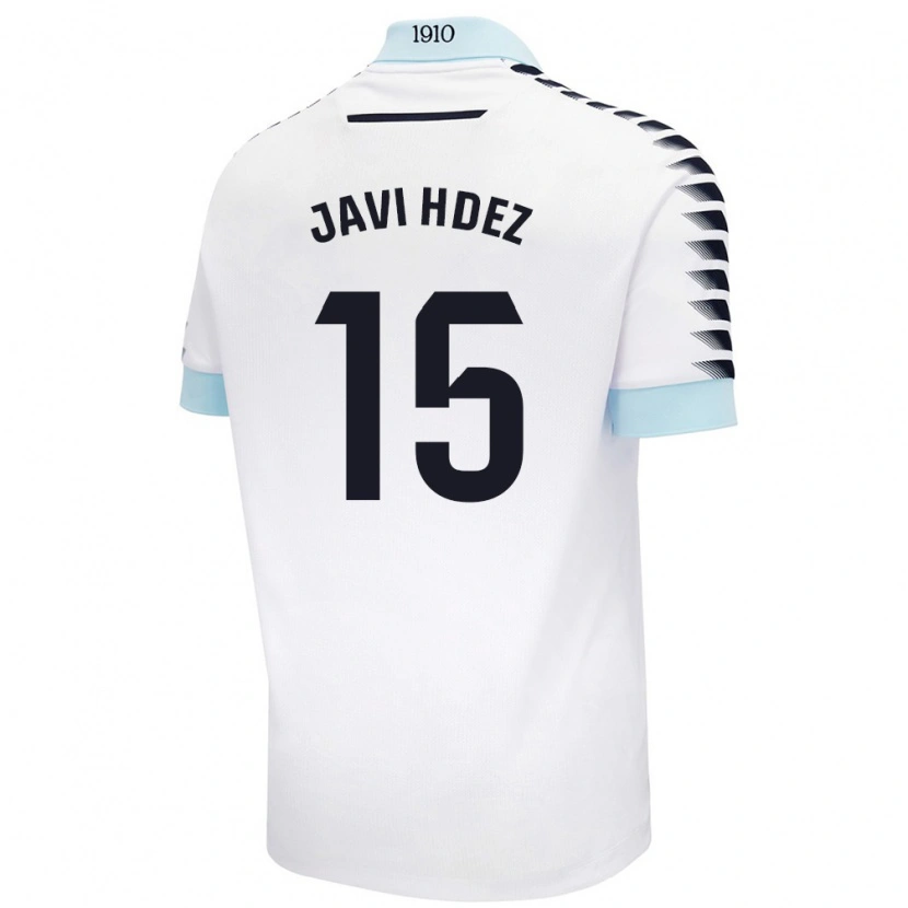 Danxen Herren Javi Hernández #15 Weiß Blau Auswärtstrikot Trikot 2024/25 T-Shirt Schweiz