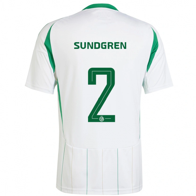 Danxen Herren Daniel Sundgren #2 Weiß Grün Auswärtstrikot Trikot 2024/25 T-Shirt Schweiz