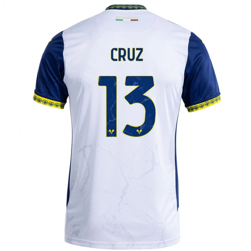 Danxen Herren Juan Manuel Cruz #13 Weiß Blau Auswärtstrikot Trikot 2024/25 T-Shirt Schweiz