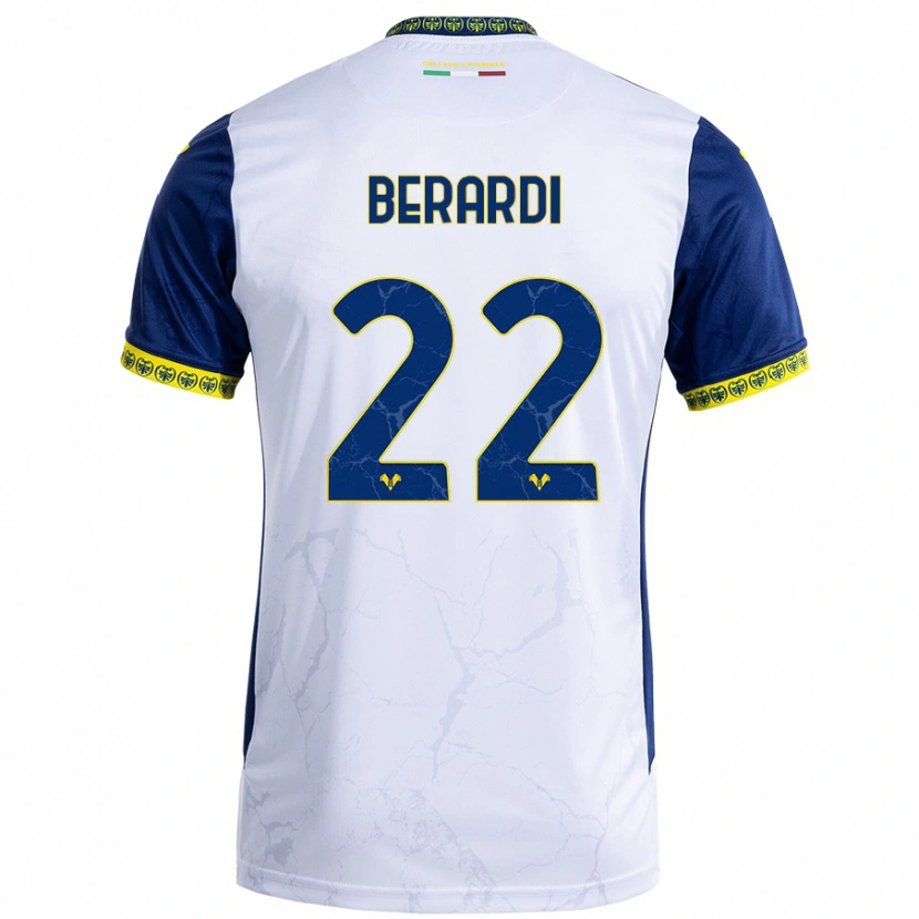 Danxen Herren Alessandro Berardi #22 Weiß Blau Auswärtstrikot Trikot 2024/25 T-Shirt Schweiz