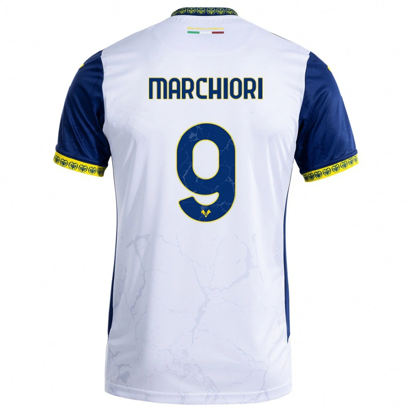 Danxen Herren Giorgia Marchiori #9 Weiß Blau Auswärtstrikot Trikot 2024/25 T-Shirt Schweiz