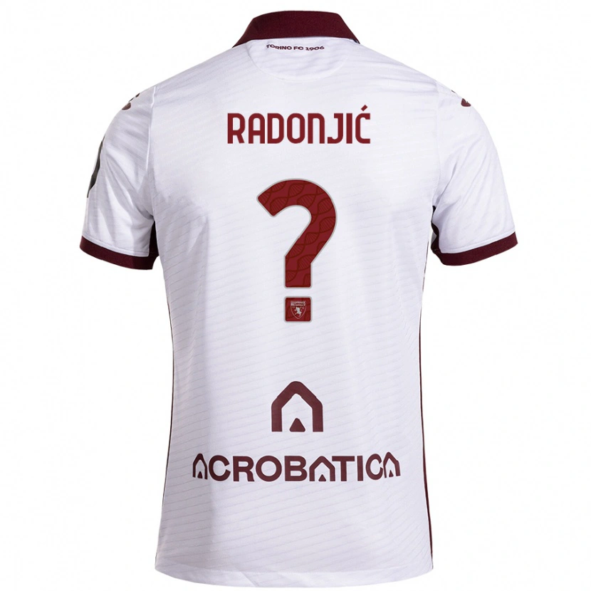 Danxen Herren Nemanja Radonjic #0 Weiß Kastanienbraun Auswärtstrikot Trikot 2024/25 T-Shirt Schweiz