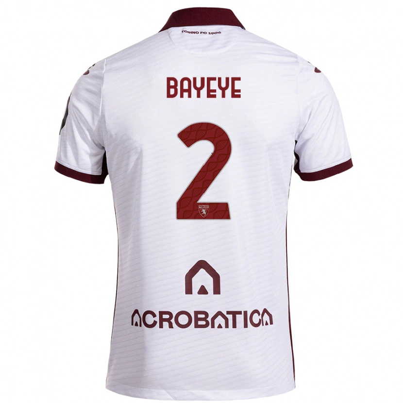 Danxen Herren Brian Bayeye #2 Weiß Kastanienbraun Auswärtstrikot Trikot 2024/25 T-Shirt Schweiz