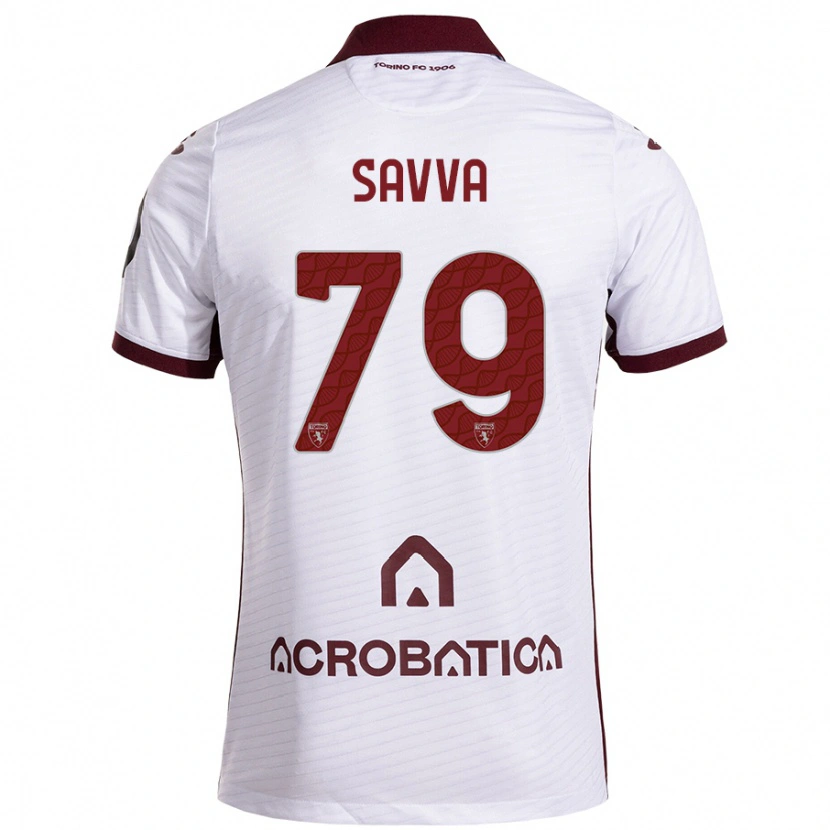 Danxen Herren Zanos Savva #79 Weiß Kastanienbraun Auswärtstrikot Trikot 2024/25 T-Shirt Schweiz