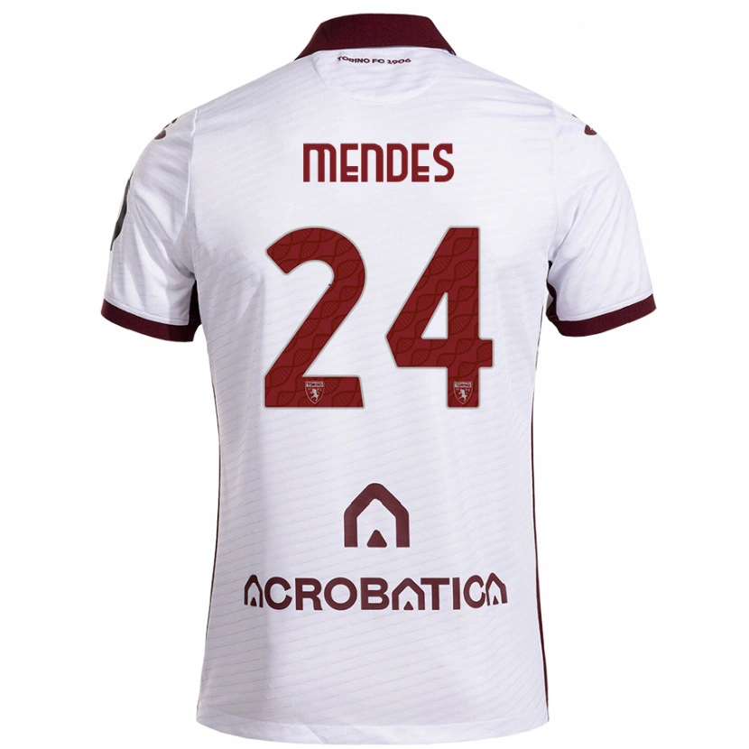 Danxen Herren Rodrigo Mendes #24 Weiß Kastanienbraun Auswärtstrikot Trikot 2024/25 T-Shirt Schweiz