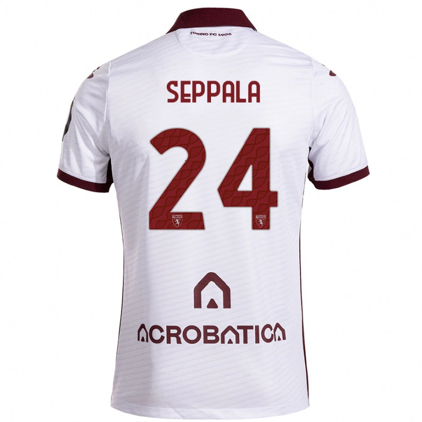 Danxen Herren Rosa Lappi-Seppälä #24 Weiß Kastanienbraun Auswärtstrikot Trikot 2024/25 T-Shirt Schweiz