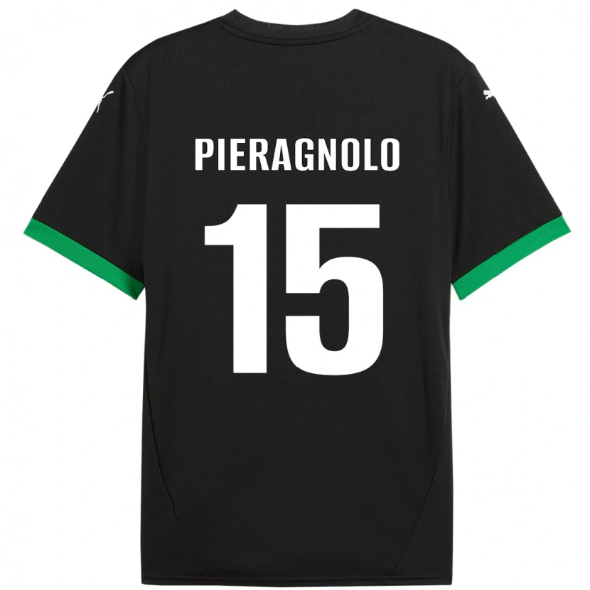 Danxen Damen Edoardo Pieragnolo #15 Schwarz Dunkelgrün Heimtrikot Trikot 2024/25 T-Shirt Schweiz