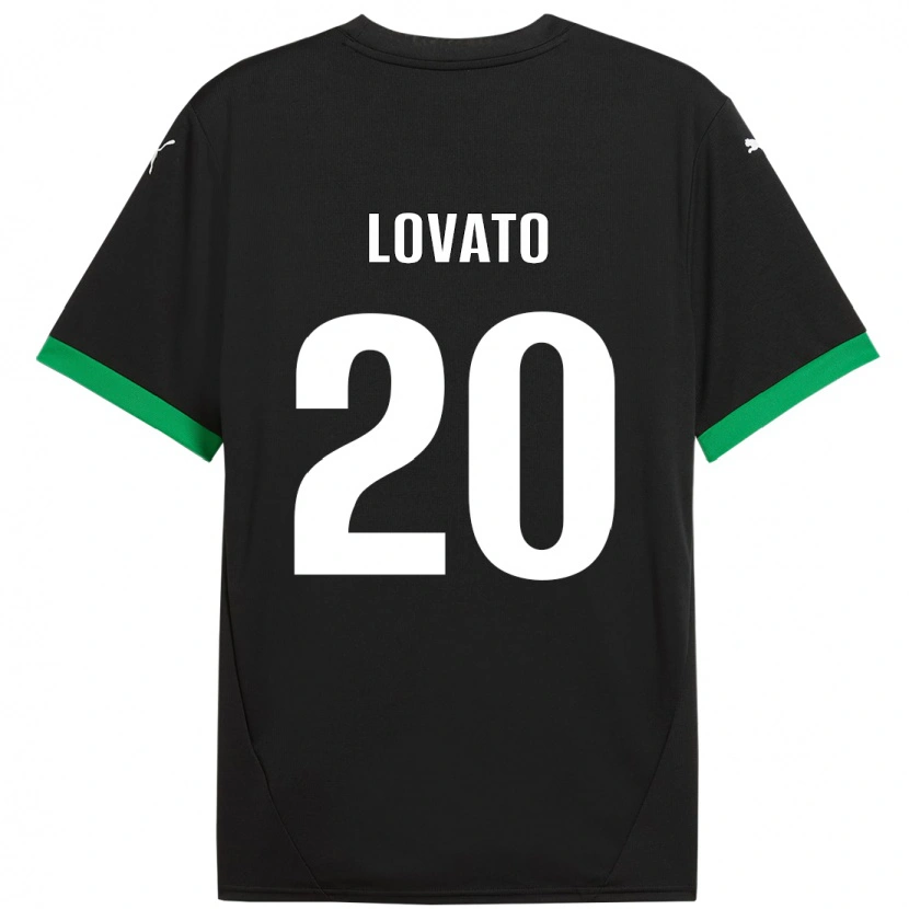 Danxen Damen Matteo Lovato #20 Schwarz Dunkelgrün Heimtrikot Trikot 2024/25 T-Shirt Schweiz