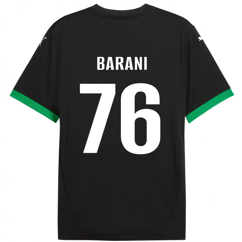 Danxen Damen Luca Barani #76 Schwarz Dunkelgrün Heimtrikot Trikot 2024/25 T-Shirt Schweiz