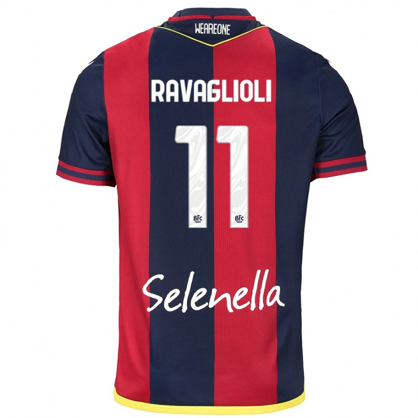 Danxen Damen Tommaso Ravaglioli #11 Rot Königsblau Heimtrikot Trikot 2024/25 T-Shirt Schweiz