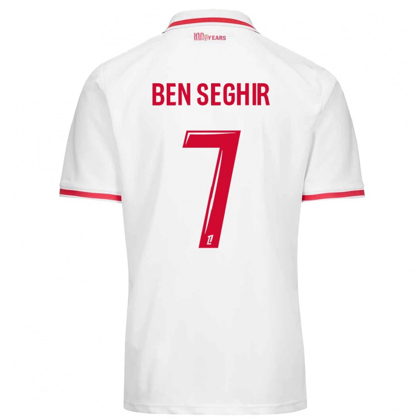 Danxen Damen Eliesse Ben Seghir #7 Weiß Rot Heimtrikot Trikot 2024/25 T-Shirt Schweiz
