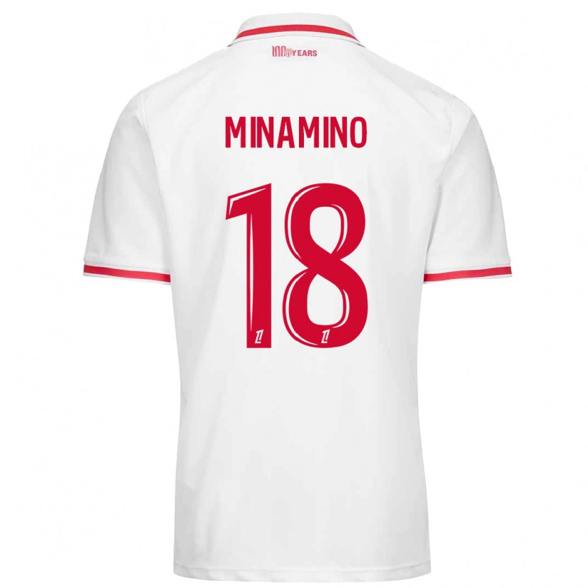 Danxen Damen Takumi Minamino #18 Weiß Rot Heimtrikot Trikot 2024/25 T-Shirt Schweiz