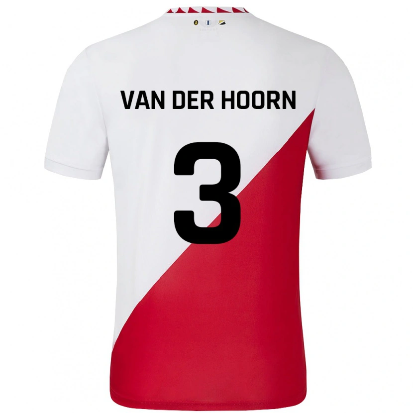 Danxen Damen Mike Van Der Hoorn #3 Weiß Rot Heimtrikot Trikot 2024/25 T-Shirt Schweiz