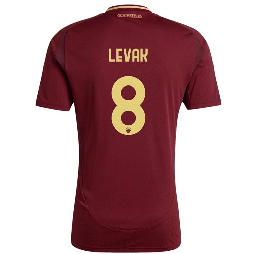 Danxen Damen Sergej Levak #8 Rot Braun Gold Heimtrikot Trikot 2024/25 T-Shirt Schweiz